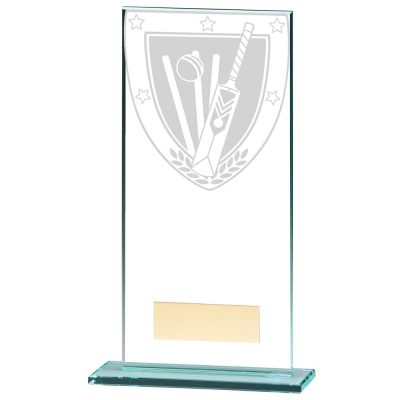 Millennium Cricket Jade Glass Award 180mm CR20372E