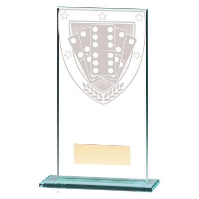 Millennium Dominoes Jade Glass Award 160mm CR20374D