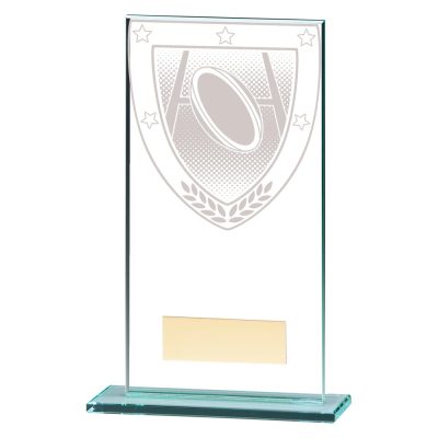 Millennium Rugby Jade Glass Award 160mm CR20389D