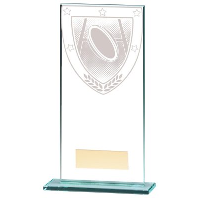 Millennium Rugby Jade Glass Award 180mm CR20389E