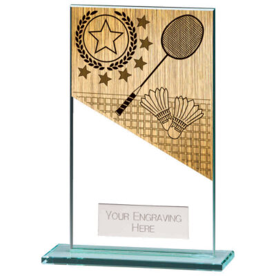 Mustang Badminton Jade Glass Award 140mm CR22218D