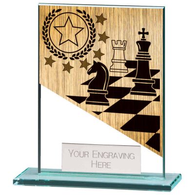 Mustang Chess Jade Glass Award 110mm CR22227B