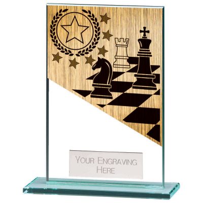 Mustang Chess Jade Glass Award 125mm CR22227C