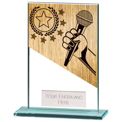 Mustang Karaoke Jade Glass Award 125mm CR22229C