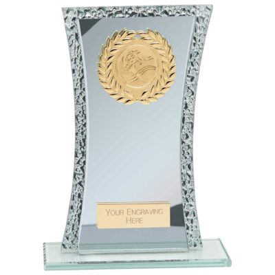 Eternal Multisport Glass Award Blue & Cracked Silver 165mm CR24593A