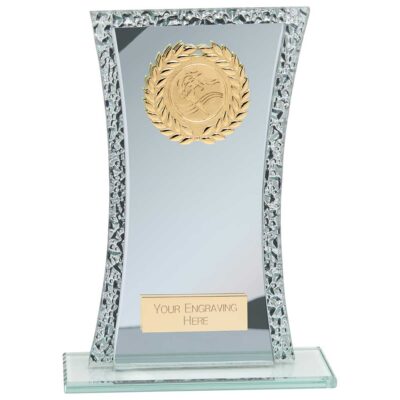 Eternal Multisport Glass Award Blue & Cracked Silver 185mm CR24593B