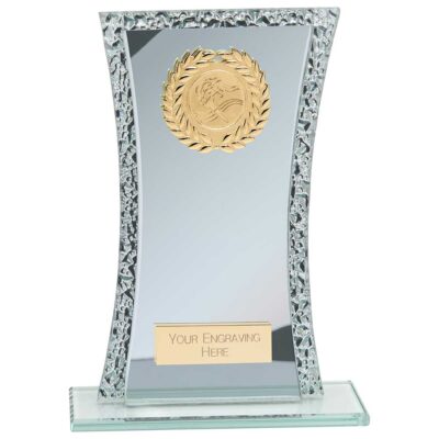 Eternal Multisport Glass Award Blue & Cracked Silver 200mm CR24593C