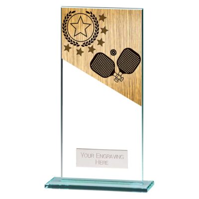 Mustang Pickleball Jade Glass Award 180mm CR25147F
