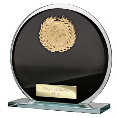 Seismic Multisport Circle Plaque Black & Silver 125mm CR26571B