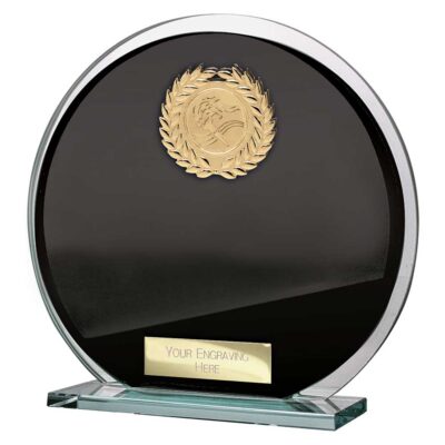 Seismic Multisport Circle Plaque Black & Silver 145mm CR26571C