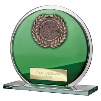 Seismic Multisport Circle Plaque Green & Silver 105mm CR26573A