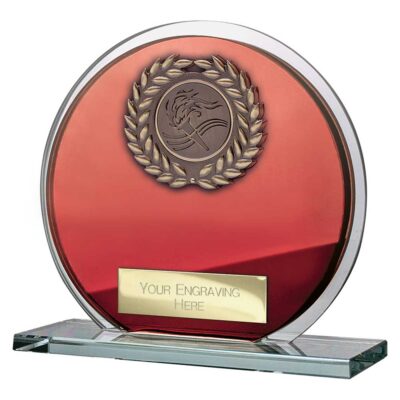 Seismic Multisport Circle Plaque Red & Silver 105mm CR26574A