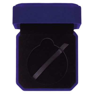 Aspire Velour Medal Box Blue for 60mm medal 90x90x45mm MB19159B