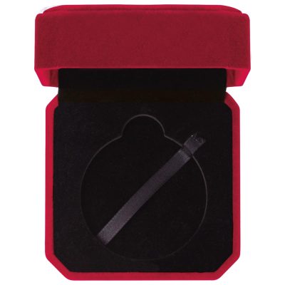 Aspire Velour Medal Box Red 60mm MB20306B