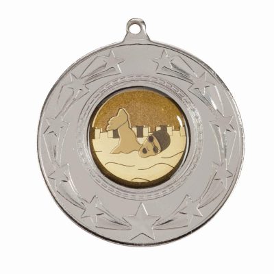 Star Burst Medal Series Silver 50mm MM1052S