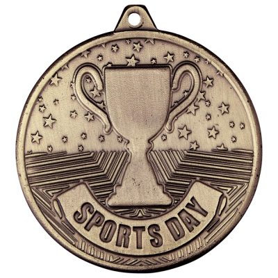 Cascade Sports Day Iron Medal Antique Gold 50mm MM19166G