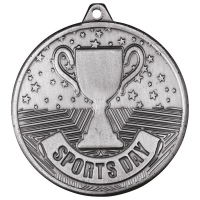 Cascade Sports Day Iron Medal Antique Silver 50mm MM19166S