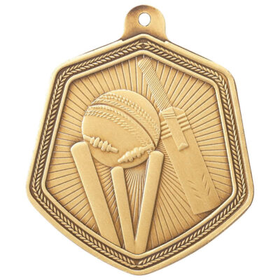 Falcon Cricket Medal Gold 65mm MM22089G
