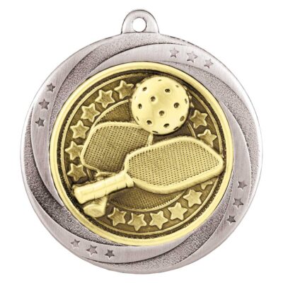 Superstar Pickleball Medal Silver 60mm MM25072S