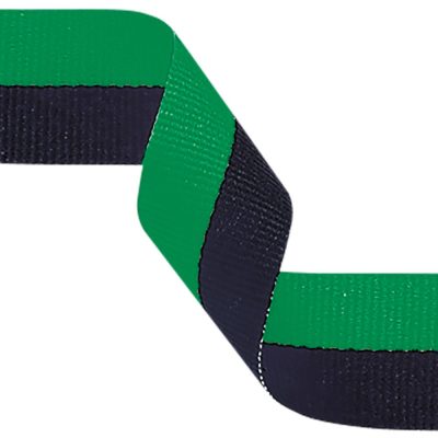 Medal Ribbon Green & Black 395x22mm MR18164A