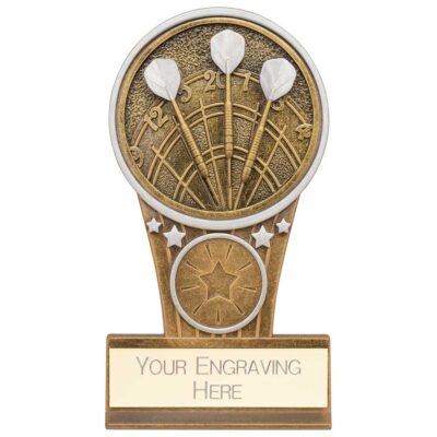 Ikon Tower Darts Award Antique Silver & Gold 125mm PA24160A