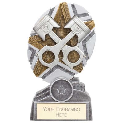 The Stars Motorsport Piston Plaque Award Silver & Gold 150mm PA24246B