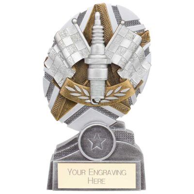 The Stars Motorsport Spark Plaque Award Silver & Gold 150mm PA24247B