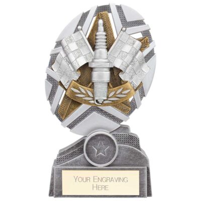 The Stars Motorsport Spark Plaque Award Silver & Gold 170mm PA24247C