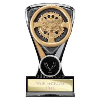 Wolverine Plaque Steering Wheel Carbon Black & Fusion Gold 130mm PA25031A