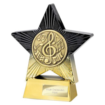 Superstar Music Award Black & Gold 140mm PA25069B
