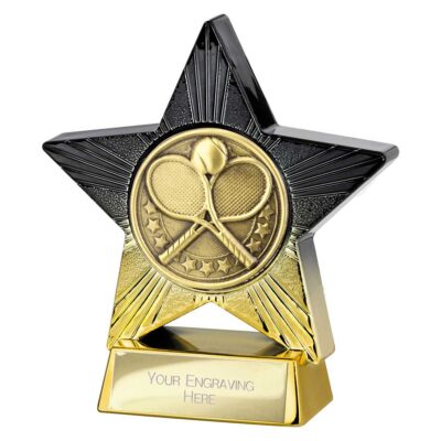 Superstar Tennis Award Black & Gold 110mm PA25080A