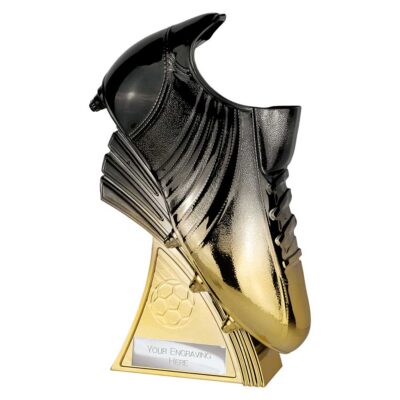 Power Boot Football Heavyweight Award Carbon Black to Gold 200mm PA25261B