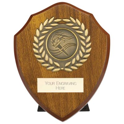 Reward Wreath Shield Walnut 100mm PL24566A