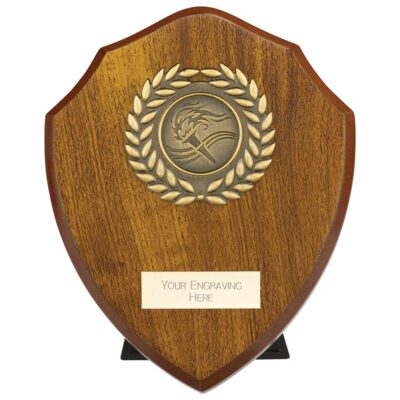 Reward Wreath Shield Walnut 125mm PL24566B