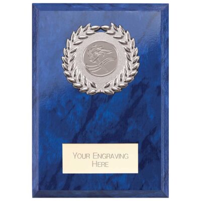 Reward Wreath Plaque Azure Blue 150x110mm PL24579D