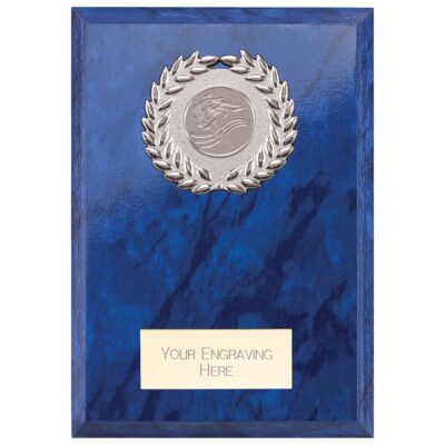 Reward Wreath Plaque Azure Blue 175x130mm PL24579E