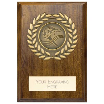 Reward Wreath Plaque Walnut 80x60mm PL24581A