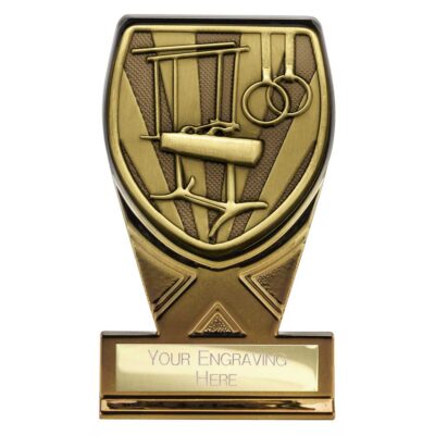 Fusion Cobra Gymnastics Plaque Award Black & Gold 110mm PM25220A