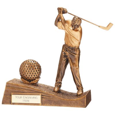 Horizon Golf Male Resin Figure Gold 195mm RF22198A