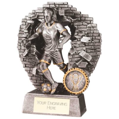 Blast Out Female Football Resin Award 160mm RF23090B