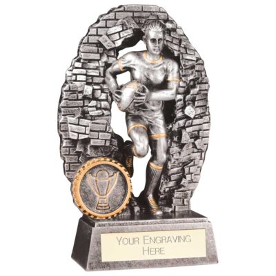 Blast Out Female Rugby Resin Award 130mm RF23092A