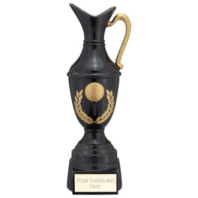 Claret Jug Golf Resin Award Antique Black & Gold 220mm RF24016B
