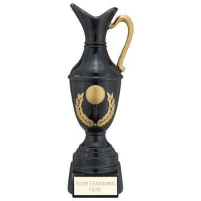 Claret Jug Golf Resin Award Antique Black & Gold 300mm RF24016D