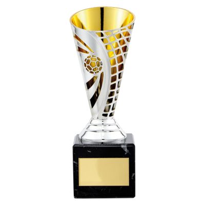 Defender Football Trophy Cup Silver & Gold 170mm TR19565C