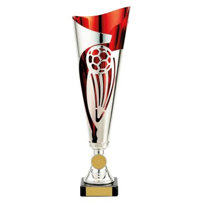 Champions Football Cup Silver & Red 325mm TR19610A