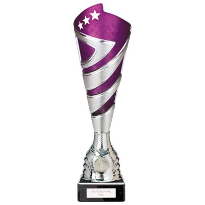Hurricane Altitude Plastic Cup Silver & Purple 325mm TR24535C
