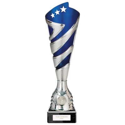 Hurricane Altitude Plastic Cup Silver & Blue 325mm TR24538C