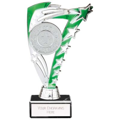 Frenzy Multisport Trophy Silver & Green 185mm TR24613A